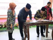Pemkab Kukar, KPU dan Bawaslu Tandatangani Naskah Belanja Hibah Pemilu